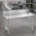 Thumbnail image #3 for Advance Tabco 120-Inch x 30-Inch Stainless Steel Work Table with 10-Inch Backsplash and Galvanized Open Base