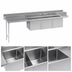 Thumbnail image #3 for Advance Tabco 3-Compartment Stainless Steel Sink Table with 11-Inch Left Drainboard, Right-Side Dish Machine Mount, 83-Inch Wide