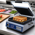 Thumbnail image #3 for Globe Deluxe 14-Inch Single Countertop Electric Sandwich/Panini Grill with Grooved Cast Iron Plates