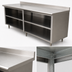 Thumbnail image #3 for Advance Tabco Special Value Economy 108-Inch x 30-Inch Stainless Steel Open Base Work Table with 5-Inch Backsplash and Mid-Shelf