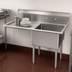 Thumbnail image #3 for BK Resources Single Compartment Sink with Left Drainboard, 304 Stainless Steel