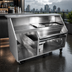 Thumbnail image #3 for Glastender Stainless Steel Portable Glassware Bar, 78-Inch, with 18-Inch Cocktail Ice Bin and 30-Inch Iced Beverage Compartment
