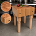 Thumbnail image #3 for John Boos Boos Block AB06 End Grain Hard Rock Maple Butcher Block Work Table with Oil Finish, 30 x 24 x 34 Inches
