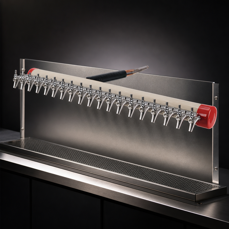 Product image #3 for Micro Matic Kool-Rite 16-Faucet Wall-Mount Glycol-Cooled Draft Tower Insert Module, 48-Inch Wide, Short Shanks