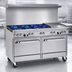 Thumbnail image #3 for Southbend Ultimate 60-Inch Gas Restaurant Range with 6 Open Burners, 24-Inch Raised Griddle/Broiler, and 2 Cabinets