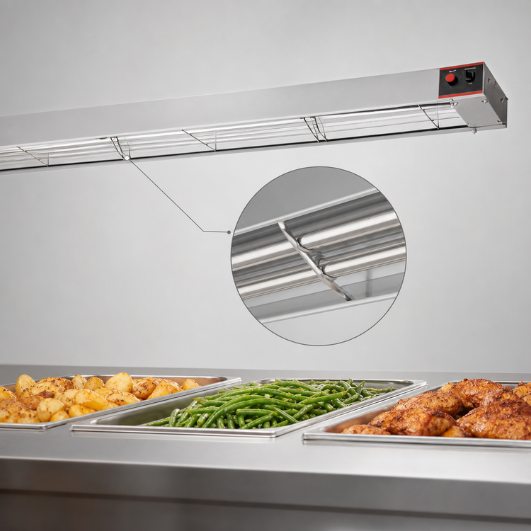 Product image #3 for Winco ESH-48 48-Inch Electric Unlighted Strip Heater with Extruded Aluminum Body