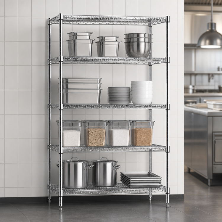 Product image #3 for Metro Super Erecta Chrome Plated 4-Shelf Wire Shelving Starter Unit, 36-Inch W x 24-Inch D x 63-Inch H