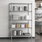 Thumbnail image #3 for Metro Super Erecta N536C Stationary Chrome Wire Shelving Starter Unit, 4 Shelves, 36"W x 24"D x 63"H