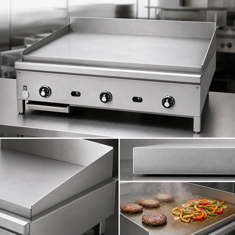 Product image #3 for Supreme JGM-2460 60 Inch Gas Countertop Griddle with 1 Inch Smooth Steel Plate