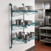 Thumbnail image #3 for Quantum Wall-Mounted Cantilever Starter Shelving Unit with 3 Wire Shelves and 54-Inch Posts