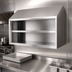Thumbnail image #3 for Eagle Group 60 Inch Wall-Mounted Open Front Stainless Steel Wall Cabinet