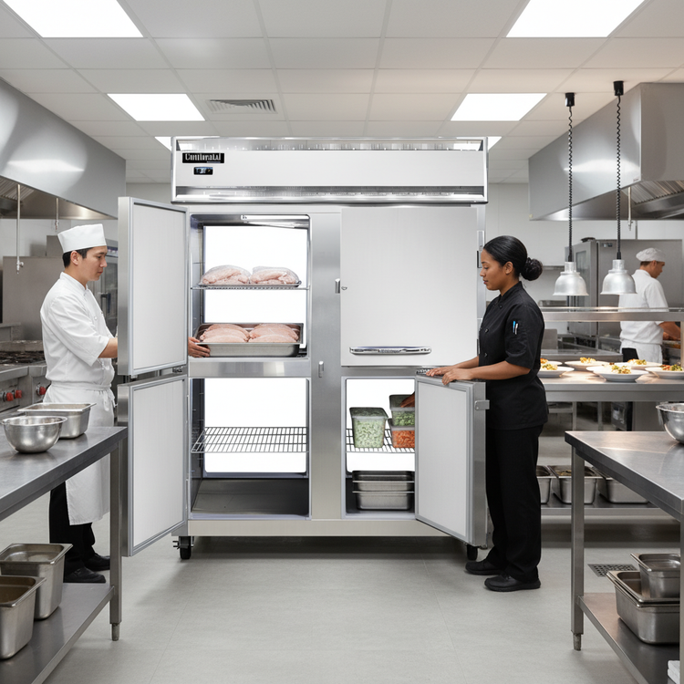 Product image #2 for Continental Refrigerator 2FENSSPTHD Two-Section Extra-Wide Pass-Thru Freezer