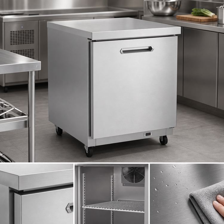 Product image #4 for Kelvinator Commercial 27-Inch 1-Door Undercounter Freezer, 6.5 Cu. Ft., Self-Contained Rear-Bottom Mounted