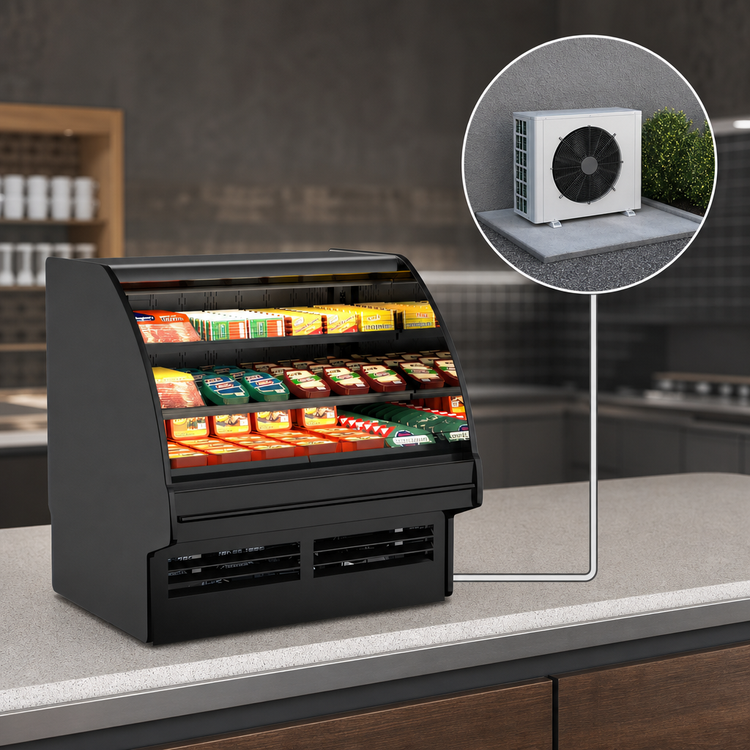 Product image #3 for Fusion® Self-Service Remote Refrigerated Countertop Merchandiser with Curved Ends