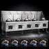 Thumbnail image #3 for Imperial ICRA-5 142-Inch Gas Wok Range with 5 Burners and Water-Cooled Top