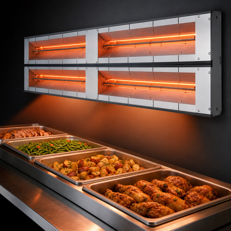 Product image #3 for Hatco Glo-Ray 132-Inch Dual Aluminum Infrared Strip Heater