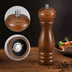 Thumbnail image #3 for Winco 8-Inch Tabletop Pepper Mill with Rubberwood Body and Zinc Alloy Grinder