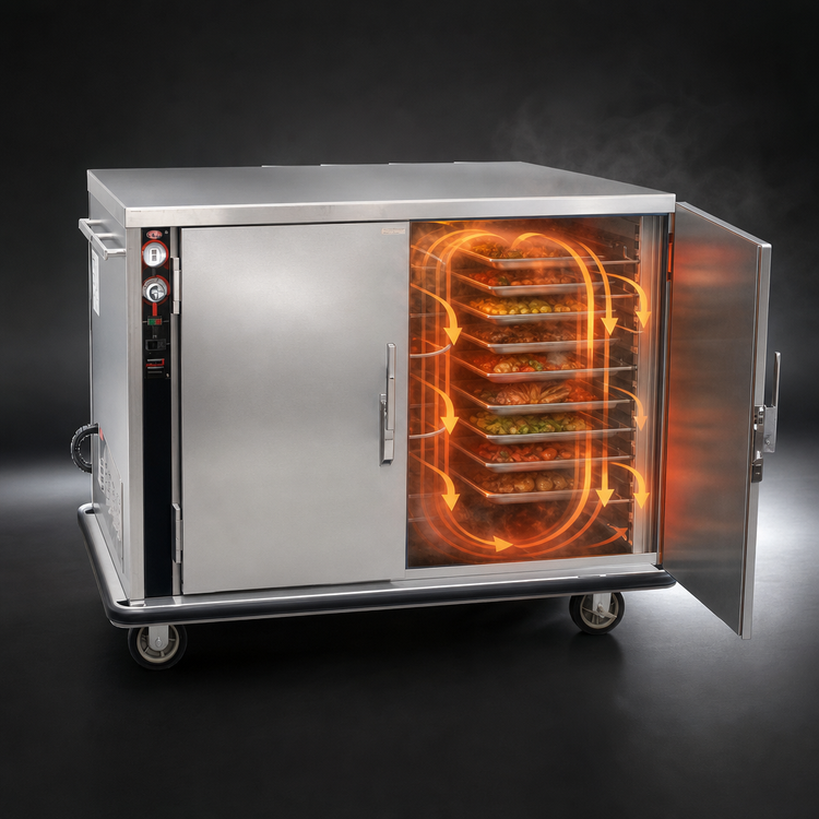 Product image #3 for FWE Humi-Temp Mobile Humidified Heated Holding Cabinet with 10 Universal Tray Slides