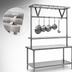Thumbnail image #3 for Eagle Group TM48PR Stainless Steel Table-Mounted Triple-Bar Pot Rack for 48-Inch Tables