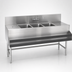 Thumbnail image #3 for Eagle Spec-Bar 3-Compartment Underbar Sink with Left Drainboard, 48 x 24 Inches