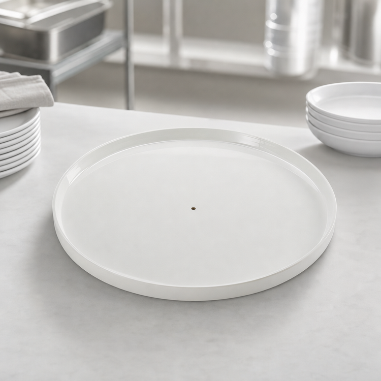 Product image #4 for American Metalcraft Lift Collection White Melamine Round Plate, 15-7/8 Inch