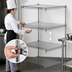 Thumbnail image #3 for Metro Super Erecta Super Adjustable 4-Shelf Chrome-Plated Wire Add-On Shelving Unit, 36W x 18D x 63H