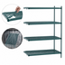 Thumbnail image #3 for Metro Super Erecta Pro Stationary 4-Shelf Green Add-On Shelving Unit with Polymer Mats, 24 x 30 x 63 Inches