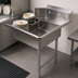 Thumbnail image #3 for 26-Inch Straight Soiled Dish Table with Right-Side Sink, Stainless Steel