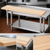 Thumbnail image #3 for Advance Tabco 36 Inch x 10 Inch Adjustable-Height Wood Cutting Board for Equipment Stands