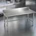 Thumbnail image #3 for Deluxe Series Stainless Steel Work Table with 4-1/2 Inch Backsplash and Galvanized Tubular Base, 120W x 36D
