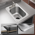 Thumbnail image #3 for Eagle Group Self-Rimming Drop-In Sink with 4-Inch O.C. Deck Mount Faucet, Basket Drain, 1 Compartment, 24 x 24 x 13-1/2 Bowl