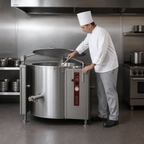 Thumbnail image #3 for Southbend (Middleby) Southbend Steam FT-40GLS-SB 40-Gallon Short-Height Gas Tilting Steam Kettle, Partial Jacket, 316 Stainless Steel Liner