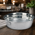 Thumbnail image #3 for American Metalcraft Round Galvanized Tin Cooling Tub with Side Handles, 95 oz.