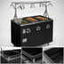 Thumbnail image #3 for Vollrath 2-Series Affordable Portable Deluxe 3-Well Mobile Hot Food Station with Buffet-Style Breath Guard and Lights