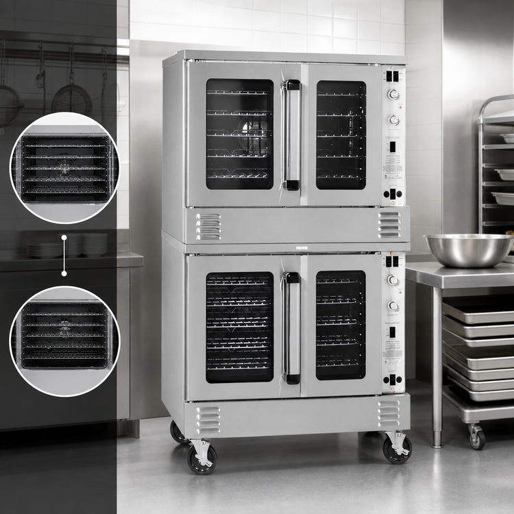 Product image #3 for Southbend Platinum Double Deck Electric Convection Oven, Standard Depth, Independent Doors