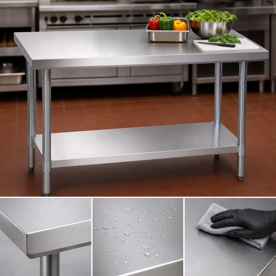 16-Gauge 304 Stainless Steel Top