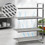 Thumbnail image #3 for Cambro Camshelving® Elements EXA243084V4480 4-Shelf Stationary Add-On Vented Polymer Shelving Unit, 24 x 30 x 84 Inches, Speckled Gray