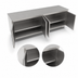 Thumbnail image #3 for John Boos Enclosed Cabinet Base Work Table with Hinged Doors, 96 Inch W x 24 Inch D, Stainless Steel Flat Top