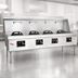 Thumbnail image #3 for York Four-Chamber Gas Wok Range with Water-Cooled Top and Stainless Steel Deck and Sides