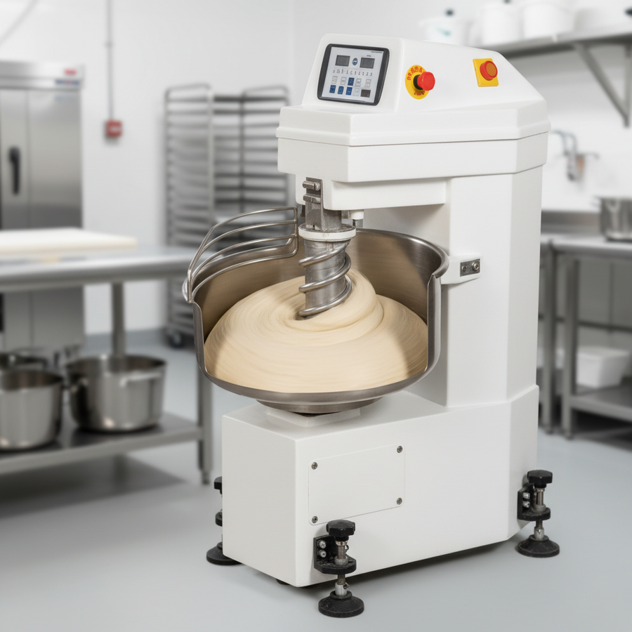 Experience precise control over your dough with the two-speed operation of the American Baking Systems spiral mixer, producing perfectly kneaded dough every time.