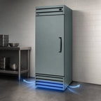 Thumbnail image #3 for Excellence Commercial Products CF-43HC 43 Cu. Ft. Two-Section Upright Reach-In Freezer, Bottom-Mount, Solid Locking Doors