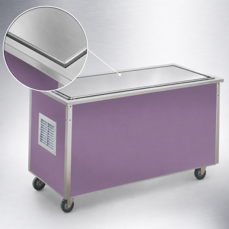 Product image #3 for Vollrath 4-Series Signature Server Stainless Steel Countertop Frost Top Station, 74 x 28 x 27 Inches