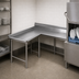 Thumbnail image #3 for Spec-Master Island Clean Dishtable, 48 Inch Machine-To-Corner x 60 Inch Corner-To-End, 14/304 Stainless Steel