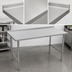 Thumbnail image #3 for John Boos Stallion 72-Inch x 24-Inch 14-Gauge Stainless Steel Open Base Work Table with 1-1/2-Inch Rear Up-Turn