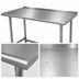 Thumbnail image #3 for Advance Tabco Premium 14-Gauge 304 Stainless Steel Open Base Work Table with 1-1/2-Inch Rear Splash, 144 x 36 Inches