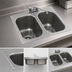 Thumbnail image #3 for Eagle Group Self-Rimming Two-Compartment Drop-In Sink with 24