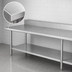 Thumbnail image #3 for Duke 108-Inch x 24-Inch Stainless Steel Work Table with 5-Inch Riser and Undershelf