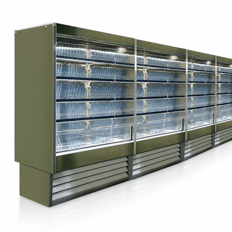 Product image #3 for Howard-McCray 35E Series Remote Dairy Open Merchandiser, 51-Inch Wide x 78.5-Inch High, Straight Sides, Stainless Steel, LED