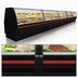 Thumbnail image #3 for Howard-McCray 40E Series 75.5-Inch Curved Glass Self-Contained Full-Service Deli Meat & Cheese Case with LED Lighting, Black Exterior / White Interior