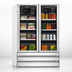 Thumbnail image #4 for Howard-McCray Two-Section Glass Door Merchandiser Refrigerator, 48 Cu. Ft., Bottom-Mount, White